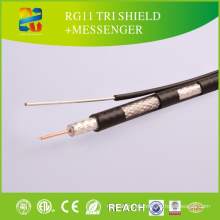 El mejor cable coaxial Rg11 del precio bajo de la venta / Rg11 con el mensajero